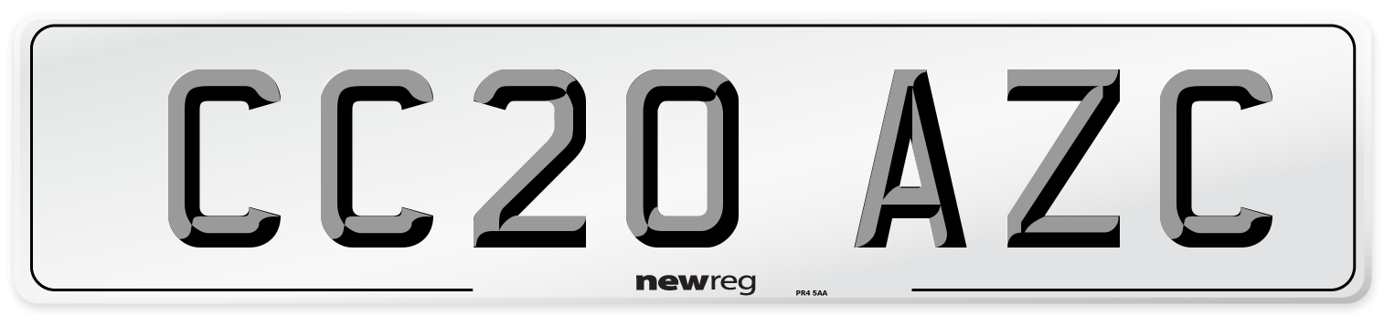 CC20 AZC Number Plate from New Reg